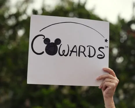 Hundreds Protest In Front Of Mickey Mouse Company HQ Over ‘Anti-Free Speech’ Jimmy Kimmel Suspension